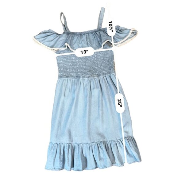 (5 for $25) SO Chambray Smocked Summer Dress size Medium - Picture 6 of 6